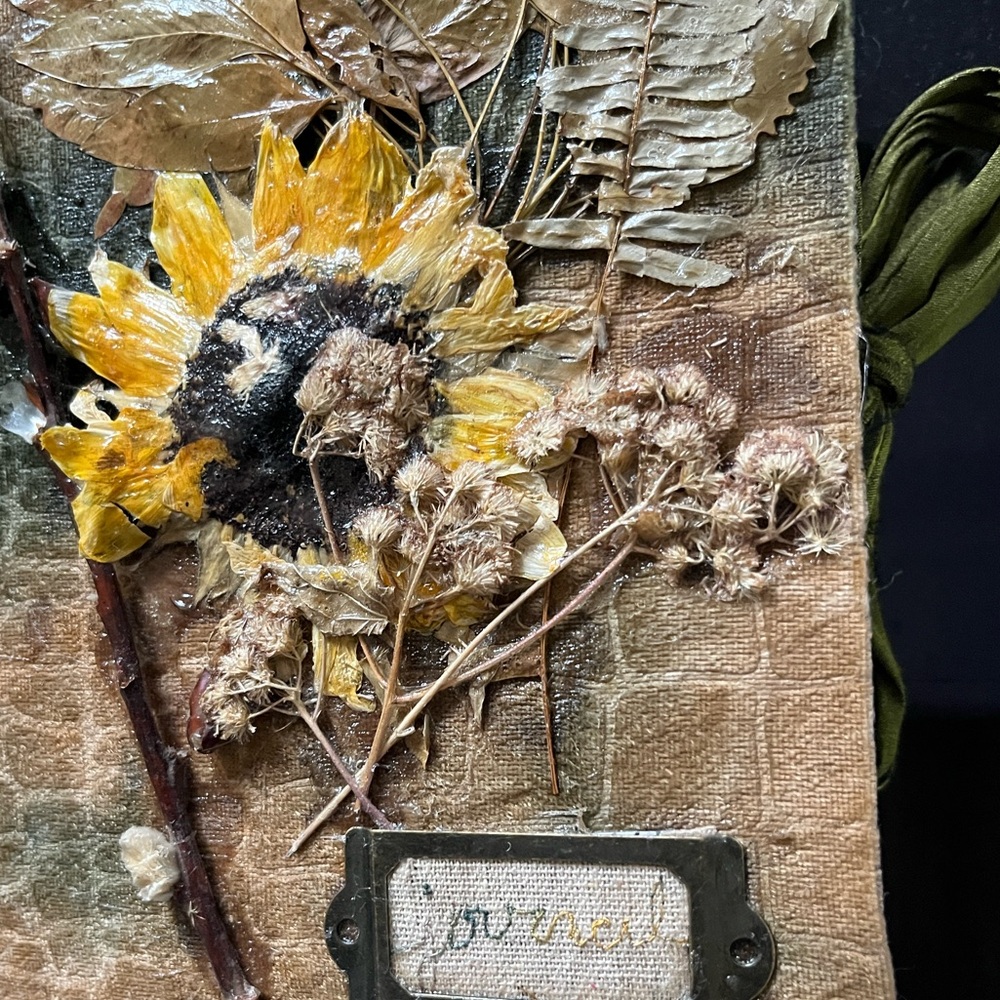 Handcrafted Sunflower Junk journal